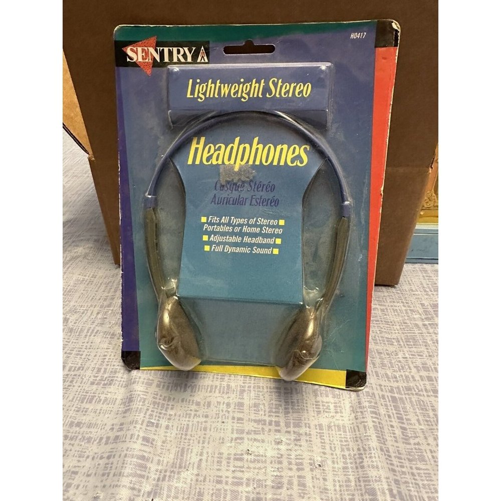 Vintage NOS Sentry Lightweight Headphones H0417